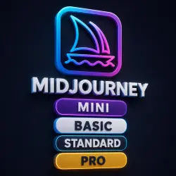 Midjourney · Basic/Standard/Pro · 1 Month