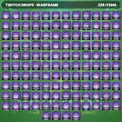 Warframe Twitch Drops 236 items