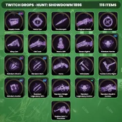 Hunt Showdown 1896 Twitch Drops 115 items