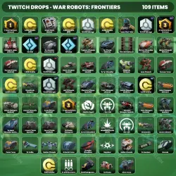 War Robots Frontiers Twitch Drops 109 items