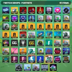 Fortnite Twitch Drops 61 items