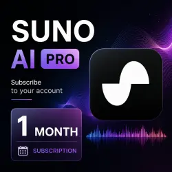 SUNO AI Pro / 1 месяцев Подпишитесь на свой аккаунт