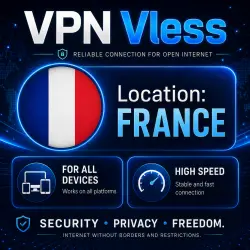 VPN VLESS France | Low Ping | Auto Delivery