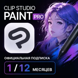 Clip Studio Paint Pro Official Subscription 1/12 Months