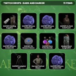 Dark and Darker Twitch Drops 11 items